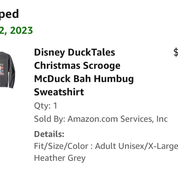 Disney Scrooge sweatshirt, Unisex XL $25 - Picture 4 of 5